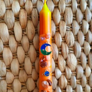 Jesenná svíčka s karneolem