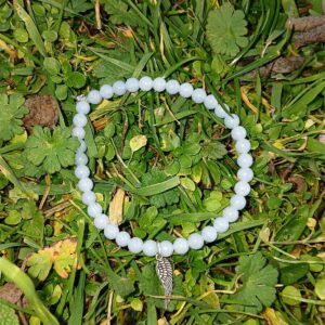 Náramek angelit s andělským křídlem