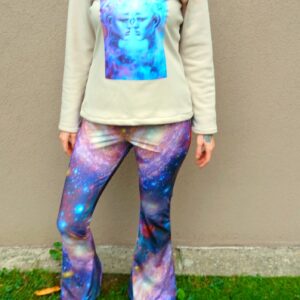 Kalhoty flare pants Vesmír