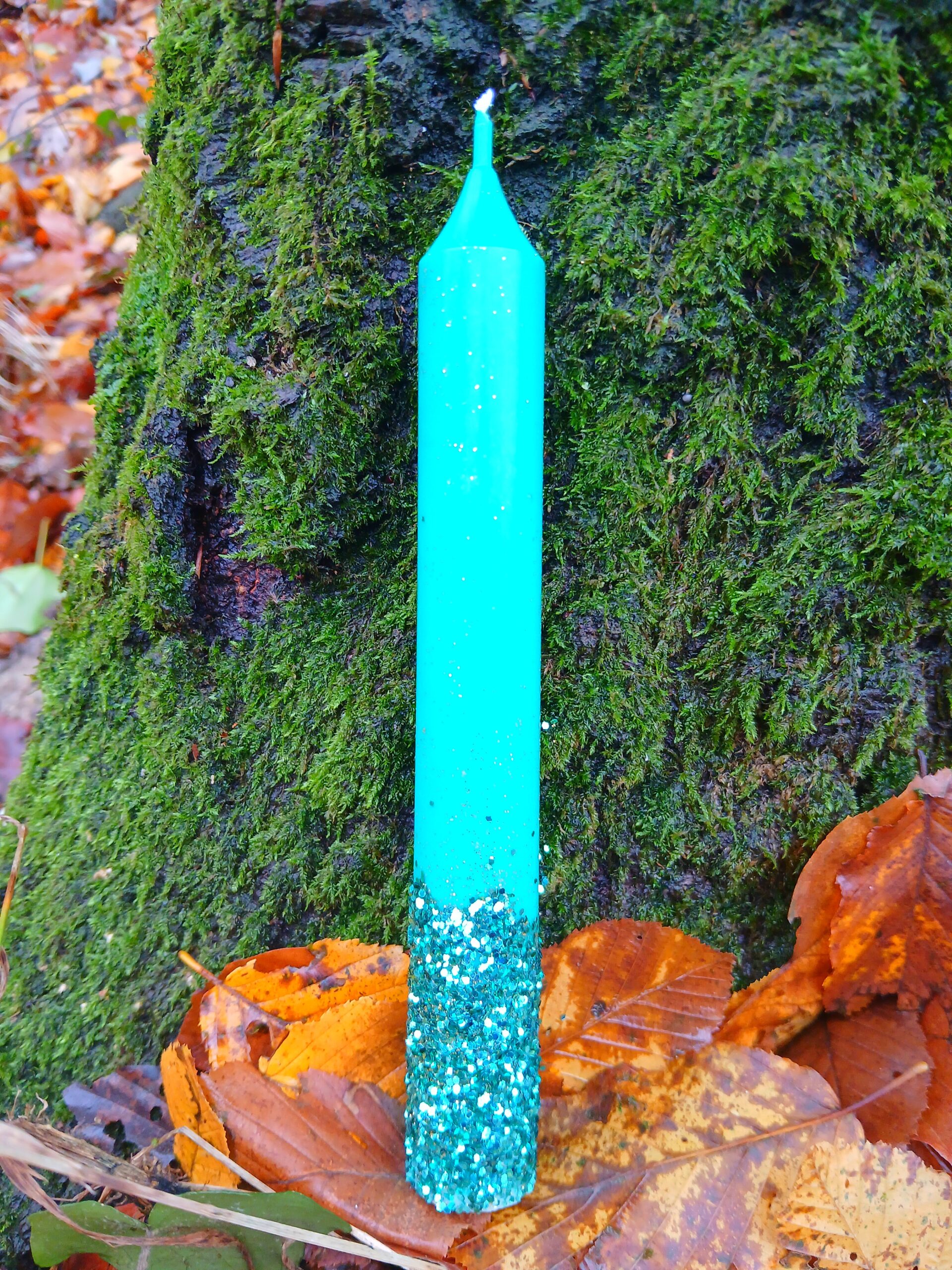 Svíčka vánoční/adventní tradiční vánočná zelená