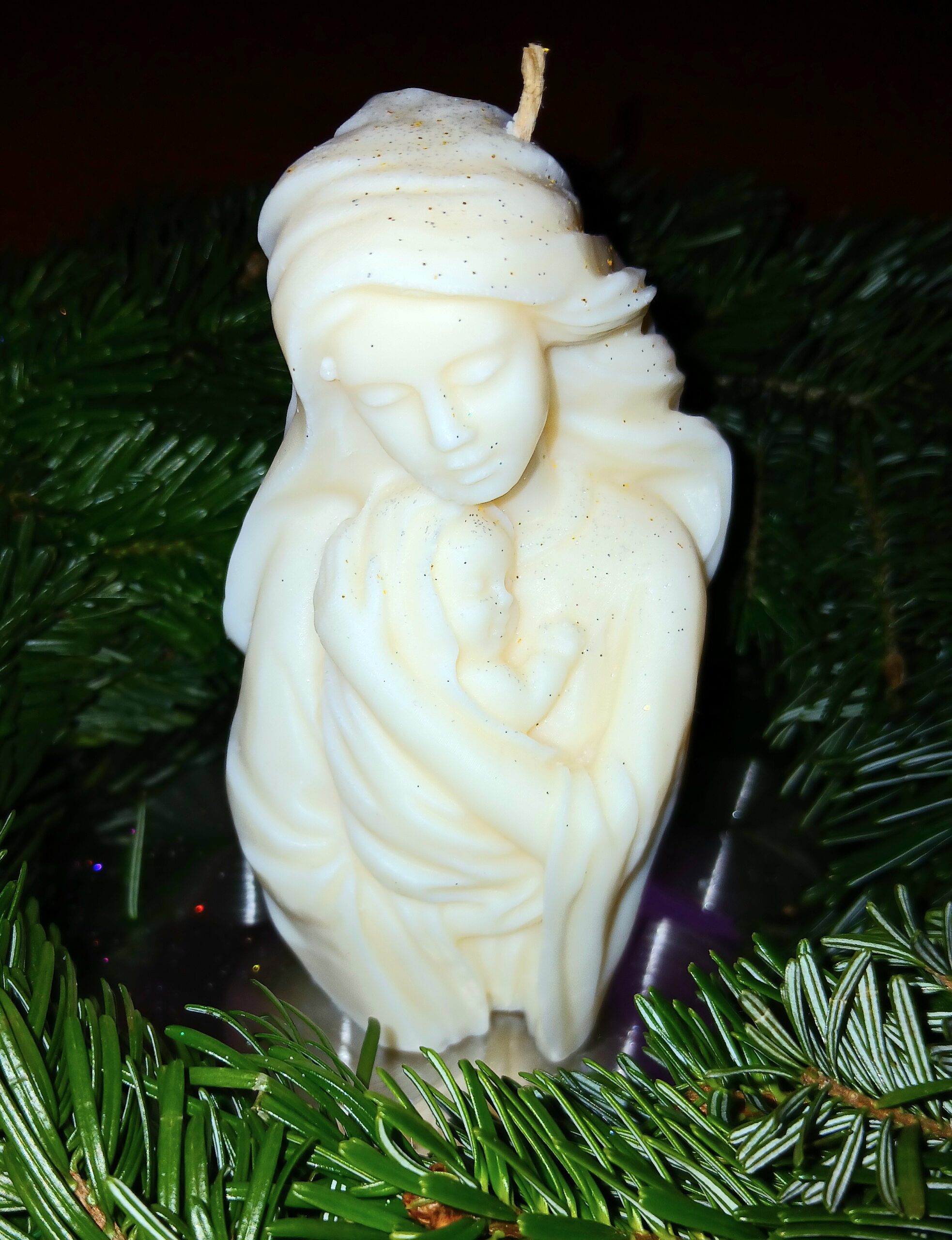 Vánoční svíčka Panna Marie s Ježíšem