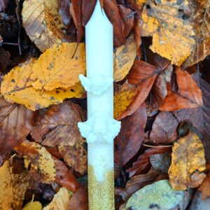 Svíčka bíla s anděly